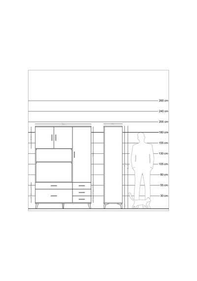 Hyperion Dolap 7 Raflı 5 Çekmeceli 3 Kapaklı 132x44x195 Çam-ç... Çam Hyperion Dolap 7 Raflı 5 Çekmeceli 3 Kapaklı 132x44x195 Çam-ç... Çam