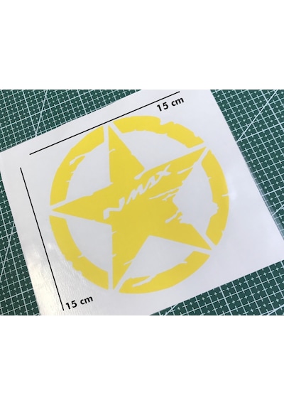 Deeb Army Yamaha Nmax Yıldız Sticker Etiket Mat Sarı 2 Adet