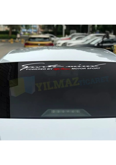 Alfa Romeo Logo Sport Mind Arka Cam Oto Sticker Yapıştırma Etiket 90 X 12 Cm