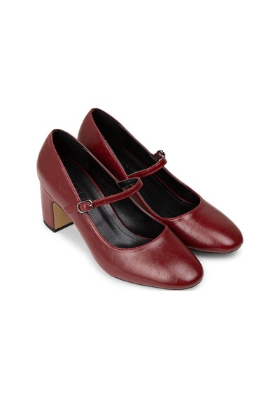 Deery Kadın Vintage Bordo Rugan Mary Jane Ayakkabı - K7100zbrdm01 Bordo