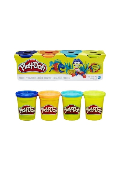 2 Adet Hasbro B5517 Play-doh 4'lü Oyun Hamuru +2 Yaş Toplam 8 Hamur