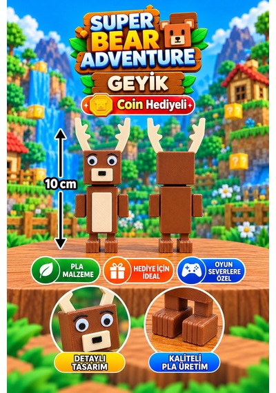 Super Bear Adventure Geyik Figürü 10 Cm