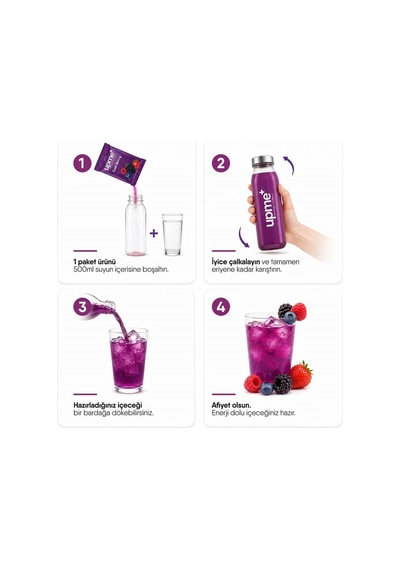 Upme Cool Berry Orman Meyveli İçecek Tozu 10'lu Paket Vitamin C Doğal Aroma Şekersiz 10 G