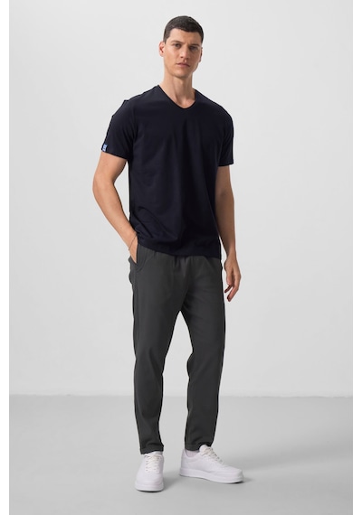 Tommy Life Lacivert Basic Kısa Kol Standart Kalıp V Yaka Erkek T-shirt - 87912 001