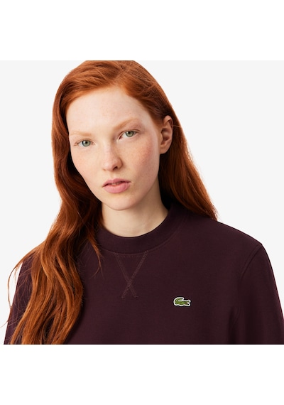 Lacoste Kadın Regular Fit Bisiklet Yaka Sweatshirt Mor