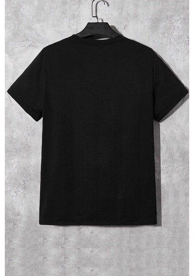 Unisex K.atatürk Imza Baskılı Kısa Kol T-shirt SIYAH