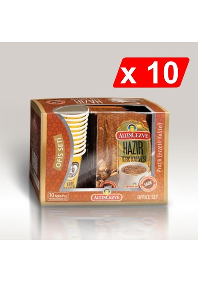 Altıncezve Hazır Türk Kahvesi Ofis Seti Sade 10'lu 10 x 7 G
