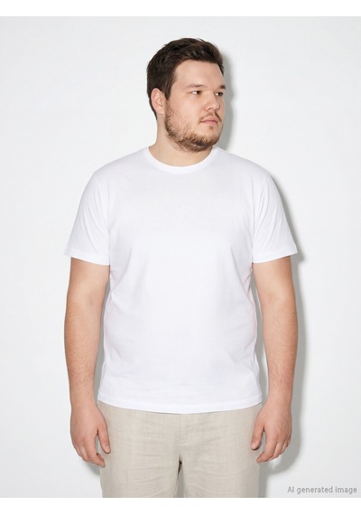 Lcwaıkıkı Classic Beyaz %100 Pamuk Regular Fit Basic Tişört