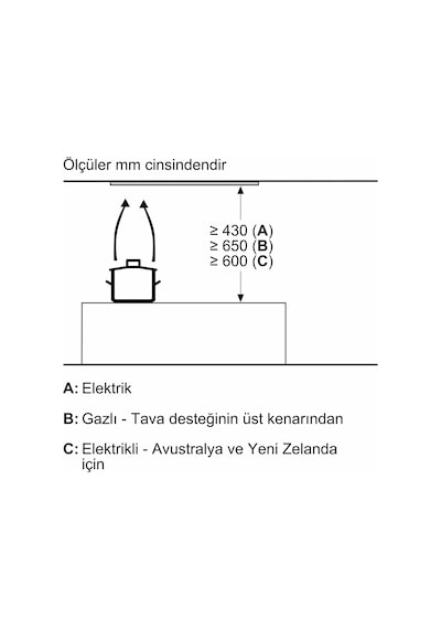 Siemens iQ300 LJ65BCC60 Tam Entegre 60 CM Cam Dekor Davlumbaz