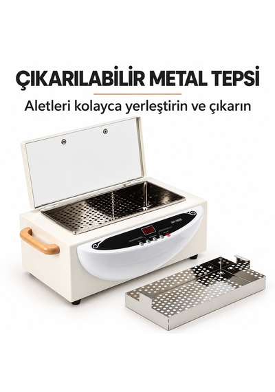 Dijital Ekranlı Kuru Isı Sterilizatörü Manikür Pedikür Metal Aletleri İçin Ayarlanabilir Sıcaklıklı Sterilizasyon Kutusu