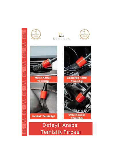 Temizlikfırçası 5 Parça Oto Jant Motor Izgara İç Dış Bakım Panjur Araba Klima Temizlik Detay Fırças