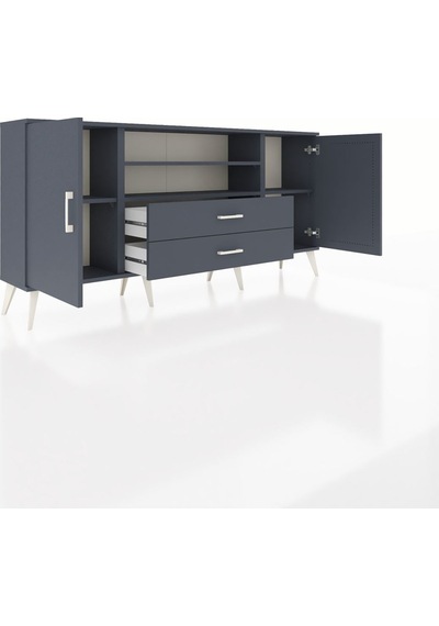 Arges Konsol 4 Raflı 2 Çekmeceli 2 Kapaklı 176x30x83 Antrasit-antrasit/antrasit Antrasit/antrasit Arges Konsol 4 Raflı 2 Çekmeceli 2 Kapaklı 176x30x83 Antrasit-antrasit/antrasit Antrasit/antrasit