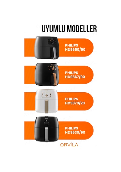 Orvila Airfryer Izgara Teli | Fritöz Metal Aksesuarı XXL