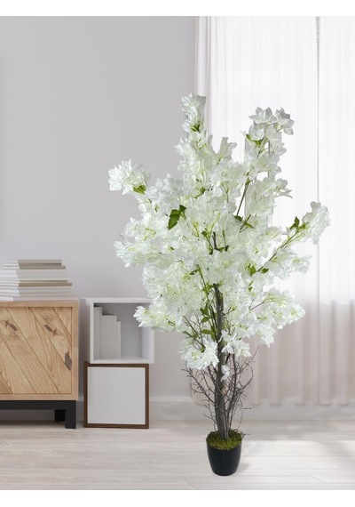 Yapay Ağaç Beyaz Begonvil Ağacı 150*60cm Doğal Görünümlü Yapay Ağaç