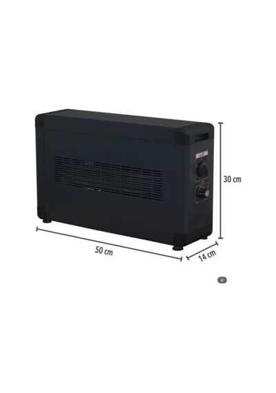 Board 3000w Monofaze Elektrikli Fanlı Isıtıcı Siyah Füme
