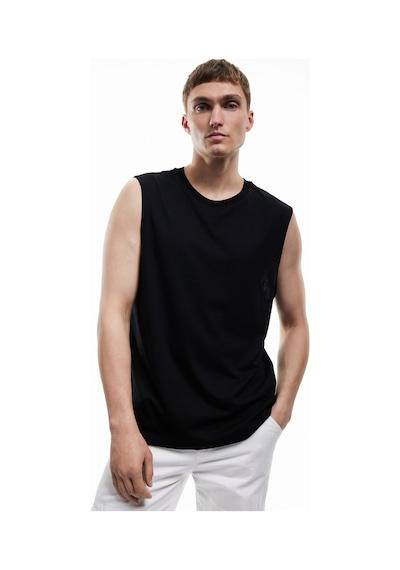 Koton Bisiklet Yaka Regular Fit Pamuklu Kolsuz Tişört Siyah 5sam30013mk Siyah