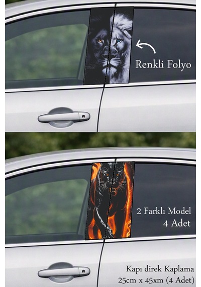 Aracınıza Stil Katan Kapı Direk Folyo Sticker Etiket