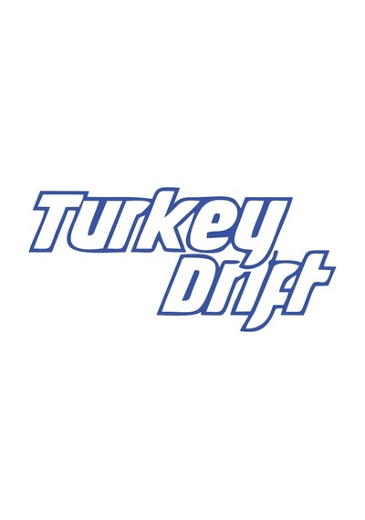 Turkey Drift Araba Sticker 17x17 Cm Mavi