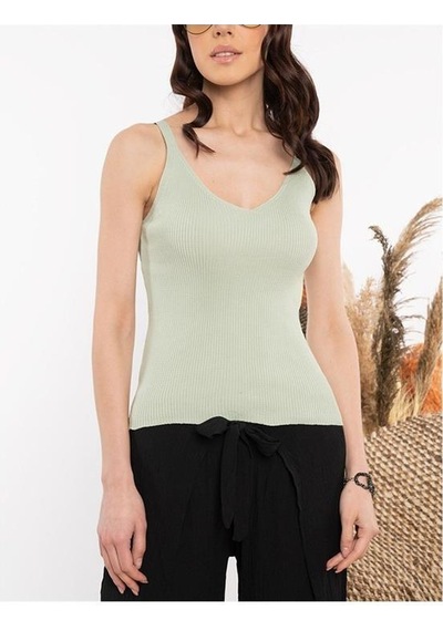 Aqe Fashion Ip Askılı Yeşil Bluz Yeşil
