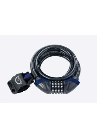 Xbyc 4523 Şifreli Halat Kilit 12x1800 Mm Işıklı Ve Sıfırlanabilir Bisiklet Kilidi