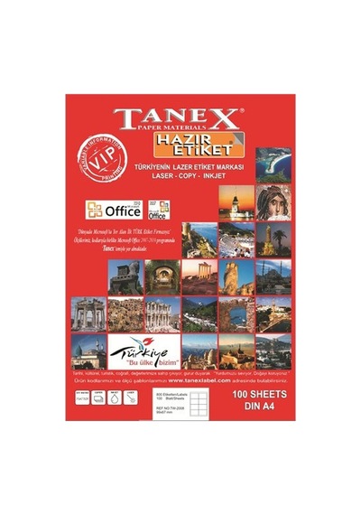 Tanex Tw-2160 60 Mm Laser Etiket 100 Ad. Diğer