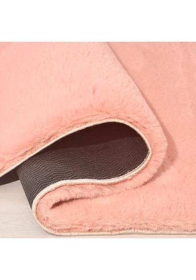 Çam Halı Tavşan Poly Rptf5020 Peluş Halı - Rose -yüksek Kalite-ekstra Yumuşak - Kaymaz Özel Tabanlı - Özel Ölçü Koyu Pembe