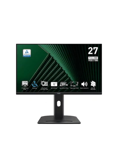 MSI 27" PRO MP275PG 1920x1080 (FHD) 16:9 FLAT IPS 100Hz 1MS ADAPTIVE-SYNC PIVOT MONITOR