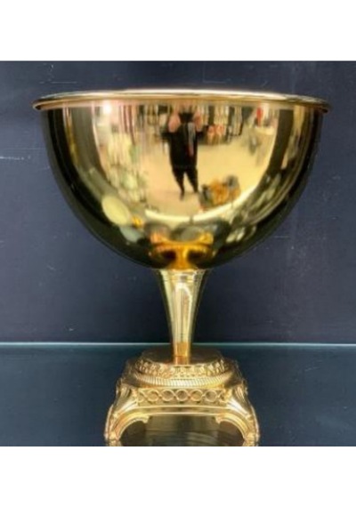 Vz-33 Zamak Ayak Saksı Gold 25 Cm Boy 26 Cm Çap Dekoratif Modern Şık Saksı Altın