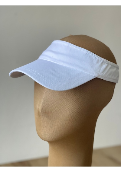 Aida Jewelss Pamuk Sporcu Koşu Tenis Vizör Şapka Arka Kısmı Ayarlanabilir Unisex Vizör Şapka Haki.