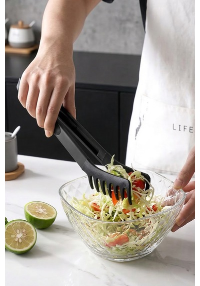 Yanmaz Yapışmaz Yüksek Isıya Dayanıklı Makarna Ve Salata Servis Maşası
