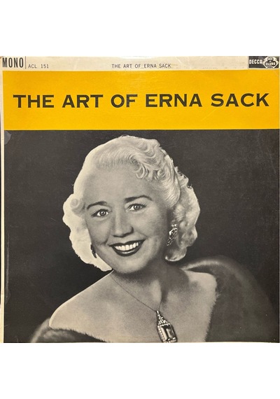 Erna Sack The Art Of Erna Sack Lp Plak
