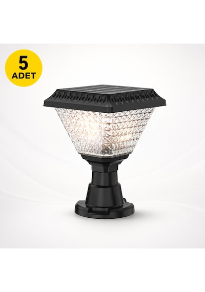 Ct-7315 Solar Set Üstü Bahçe Armatürü 5 Adet Beyaz