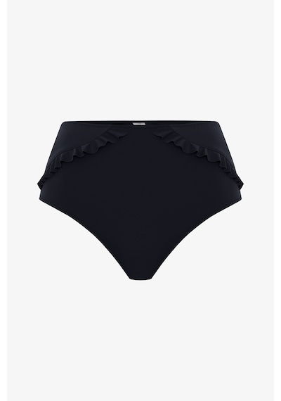 Penti Siyah New High Ruffle Yüksek Bel Bikini Altı