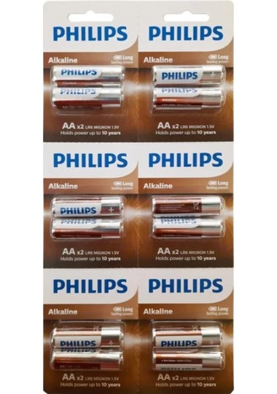 Sh Philips Aa Alkalin Kalem Pil 12'li Kartela Najmaddin