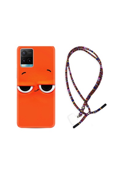 Vivo Y33S Kılıf Rasta Boyun Askılı Orange 1830