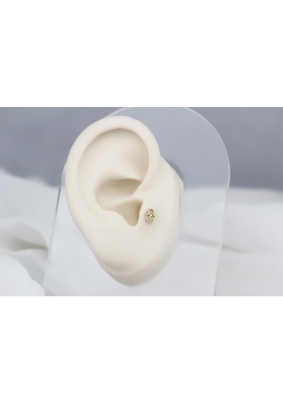 Glorria Altın Fatmanın Eli Tragus Piercing Sarı