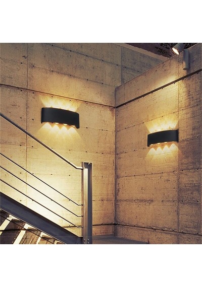 15w Dekoratif Çift Yönlü Led Duvar Apliği - 8 Led'li Modern Tasarım, Cata Kapri Dış Ve İç Mekan Aydınlatma Lam Diğer