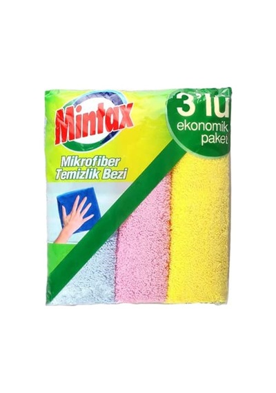 Mikrofiber Temizlik Bezi 3'lü Açık Bej