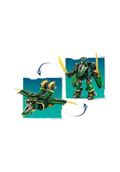 LEGO® NINJAGO® Lloyd’un Jet Robotu 71845 - 9 Yaş ve Üzeri Çocuklar için 5 Minifigür ve Ejderha İçeren Yaratıcı Oyuncak Yapım Seti (1112P)