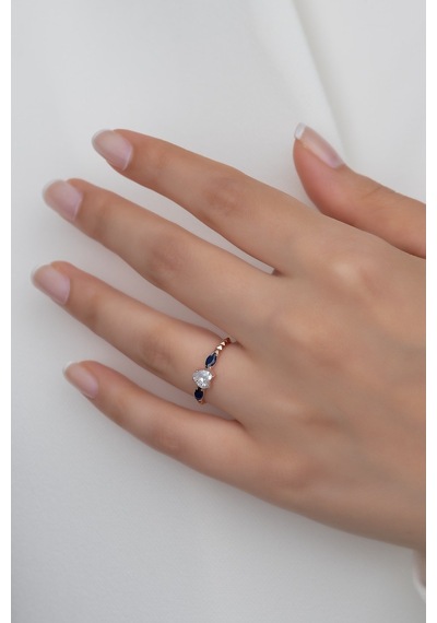 Gümüş Prenses Yüzük Rose Gold Kaplama 925 Ayar Gümüş Rose Gold (511780205)