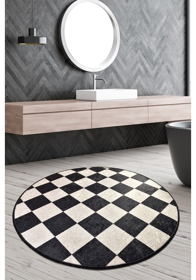 Dama Djt Çap 100 Cm Banyo Halısı Çok Renkli
