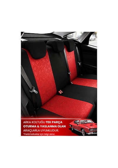 Fiat Egea Uyumlu Oto Koltuk Kılıfı Gofraj Kumaş - Tam Set 23521635