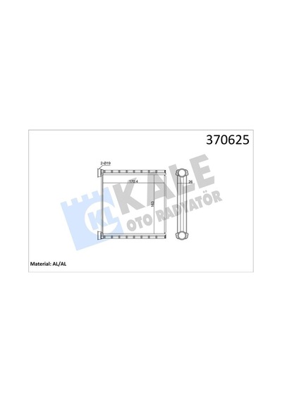 Kale 370625 Kalorifer Radyatörü - Vw Tiguan 2018- 1.5 Tsi 5wa819031