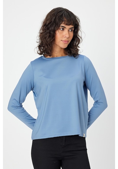 Alexandergardı Uzun Kollu Kumaş T-shirt Agsweat00 Mavi