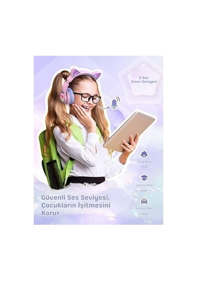 Güvenli Ses Sınırlı Bluetooth Kulaklık, 50 Saat Oynatma Süresi