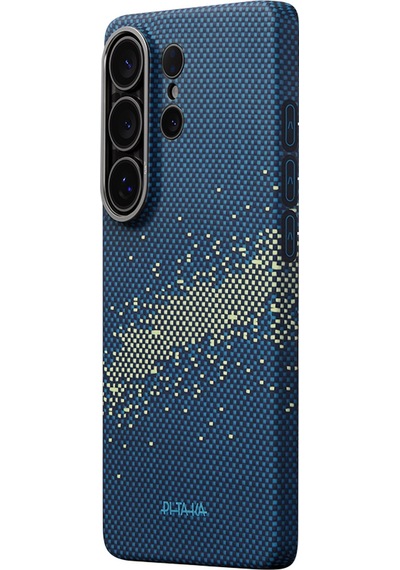 Galaxy Uyumlu S26 Ultra Kılıf M-safeli Aramid Fiber Pitaka Tactile Woven Edge Serisi Milky Way Galaxy Uyumlu Mavi Mavi
