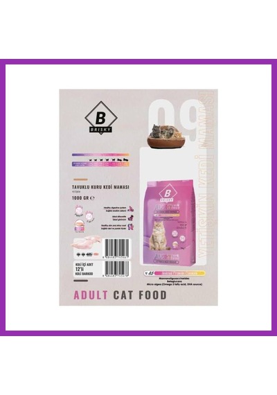 Bezos Brısky Yetişkin Kedi Maması Mor 1 Kg Bty