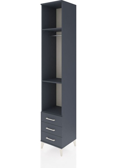 Hyperion Dolap 3 Raflı 3 Çekmeceli Tek Askılı 44x44x243 Antrasit-antrasit Antrasit Hyperion Dolap 3 Raflı 3 Çekmeceli Tek Askılı 44x44x243 Antrasit-antrasit Antrasit