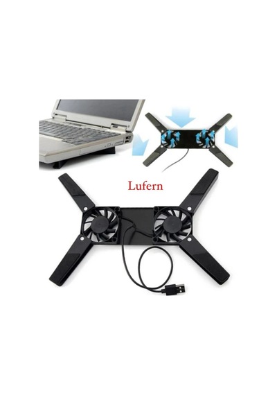 Premium Katlanabilir Laptop Soğutucu Usb Bağlantılı Uzun Ömürlü 2 Fanlı Notebook Portatif