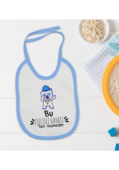 Bk Kids Bu Işıltılı Hayatı Ben Seçmedim Tasarımlı Mavi Bebek Mama Mavi